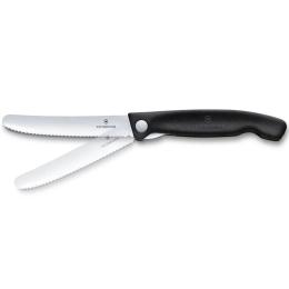 Кухонний ніж Victorinox SwissClassic Foldable Paring 11 см Serrated Black (6.7833.FB)