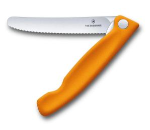 Кухонний ніж Victorinox SwissClassic Foldable Paring 11 см Serrated Orange (6.7836.F9B)