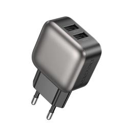 Адаптер живлення для телефона Borofone BAS51A Absolute dual-port charger Black