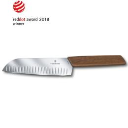 Кухонний ніж Victorinox Swiss Modern Santoku 17 см Wood (6.9050.17KG)