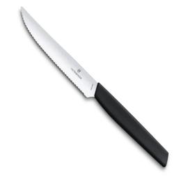 Кухонний ніж Victorinox Swiss Modern SteakPizza 12 см Serrated Black (6.9003.12W)