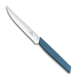Кухонний ніж Victorinox Swiss Modern SteakPizza 12 см Serrated Blue (6.9006.12W2)