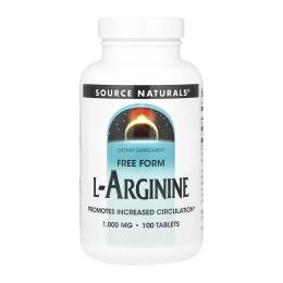 Аргінін Source Naturals L-Arginine 1000 mg - 100 tabs (2023-10-6148)