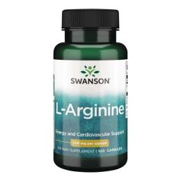 Swanson L-Arginine 500 mg - 100 Capsules (100-18-5230944-20)