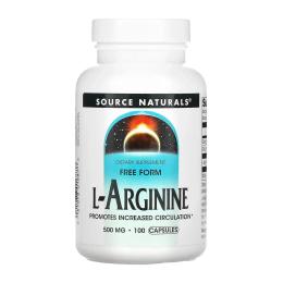 Source Naturals L-Arginine 500 mg - 100 tabs (2023-10-6605)