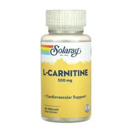 Solaray L-Carnitine Free Form 500mg - 30 vcaps (2023-10-6972)