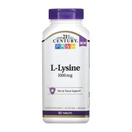 21st Century L-Lysine 1000 mg - 90 tabs (2023-10-7127)