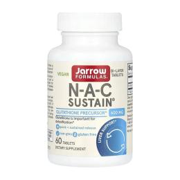 Jarrow Formulas N-A-C Sustain 600 mg - 60 caps (2023-10-6209)