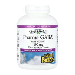 Natural Factors Stress-Relax Pharma GABA 100mg - 120 tabs (2023-10-7438)