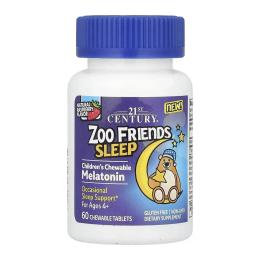 Амінокислота 21st Century Zoo Friends Sleep - 60 chewable tabs (2023-10-7111)