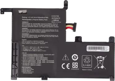 Акумулятор до ноутбука PowerPlant ASUS Zenbook Flip UX561 C31N1703 11.4V 4150mAh (NB432349)