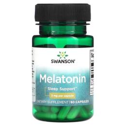 Swanson Melatonin 3 mg - 60 caps (100-64-0969295-20)