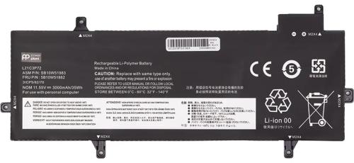 Акумулятор до ноутбука PowerPlant LENOVO ThinkPad Z13 Gen 1 L21C3P72 11.55V 3000mAh (NB482771)