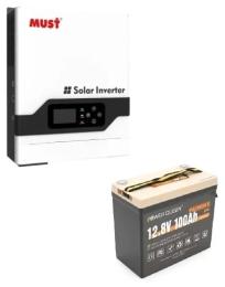 Сонячний інвертор MUST Рower PV18-1012VPM 1 kW + АКБ LiFePO4 1.28 kWh