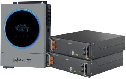 Сонячний інвертор Solarverse SV-1SV6K1-LES10.2K1 6kW 10.2kWh 2BAT LiFePO4 (SV-1SV6K1-LES10.2K1)