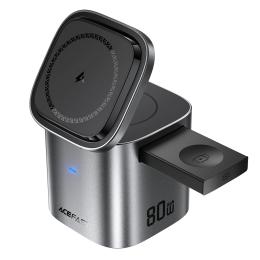Бездротовий зарядний пристрій Acefast Z9 80W 6 in 1 Gray