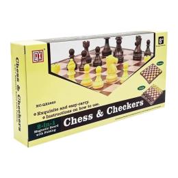 Настільна гра YG Toys Шахи та шашки 2 в 1 QX2680