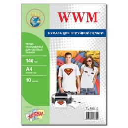 Фотопапір WWM A4 Termotransfers/White (TL140.10)