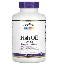Рибячий жир 21st Century Fish Oil 1200 mg - 140 softgels (2023-10-7093)
