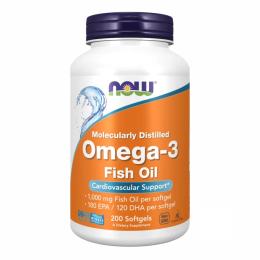 Жирні кислоти Now Foods Omega-3 1000mg - 200 sgels (2022-10-0054)