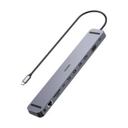 USB-хаб Choetech M20 HDMI, VGA, 3 USB-A 3.0, USB-C 3.0, RJ45, USB-C PD, SD-card, TF-card, 3.5mm (43-00154)