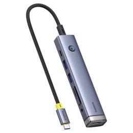 USB-хаб Baseus UltraJoy Series 7-Port HUB AIR (Type-C to HDMI4K@60Hz * 1 + USB3.0 * 2 + PD * 1 + SD/TF3.0 * 1 + 3.5mm * 1) Space Gray
