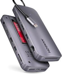 USB-хаб Axagon 12-in-1 USB-C 10GBps Gen2 Combo Hub (HMC-12GM2) Gray