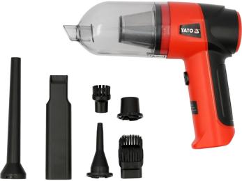 Порохотяг з фільтром HEPA акумуляторний YATO Li-Ion 7,4 V 2 АГод 70 Вт подовжувач і насадки 30