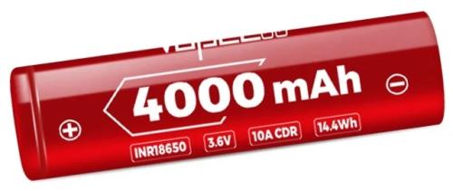 Циліндричний акумулятор Vapcell 18650 4000 мАг 3,7 В, літієва батарея INR18650 N40, розмір 18.30.2*65.00.3mm, струм розряду 10