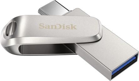 Флеш память SanDisk 256GB Ultra Dual Luxe Silver (SDDDC4-256G-GAM46)