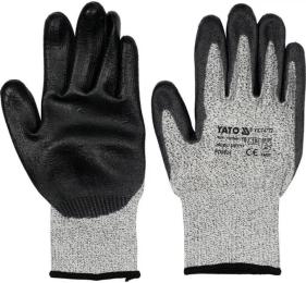 Рукавички робочі YATO YT-74772 Black Gray розмір 10