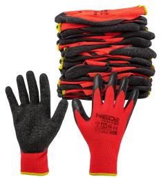Рукавички робочі Neo Tools 97-645-10 Red Black 12шт