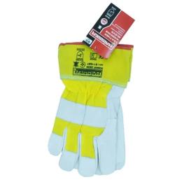Рукавички робочі Haisser 211527 Yellow White (146252)