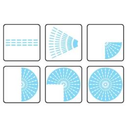 Зрошувач імпульсний 6-режимний YATO на кілку, до шлангу 1/2, межа дії- 24 м, ABS-пластик +цинк 48