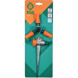 Зрошувач обертовий 3-сторонній FLO на кілку, до шлангу 1/2, ABS-пластик + цинк 12/48