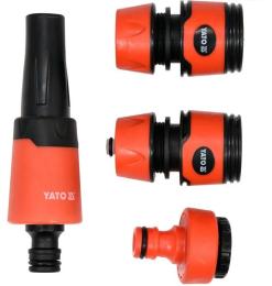 Зрошувач прямий YATO з набором зєднань 1/2, 3/4, ABS-пластик, 4 шт 48