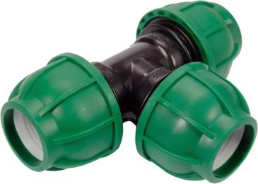 Трійник сполучний водяних пластикових труб 32 мм- 1/2- 32 мм FLO поліпропіленовий, для тиску 1 MPa