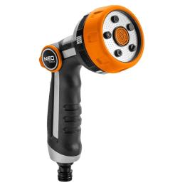 Зрошувач ручний Neo Tools пістолетний, , регулювання напору води, 5 функцій, металева сітка 0.246кг