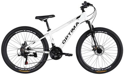 Велосипед Optima AL 26 BANDIT DD FR рама-13 2026 White Black (OPS-OP-26-166)