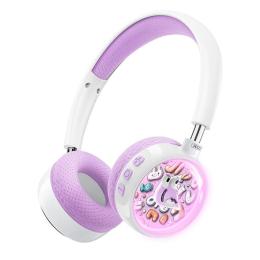 Накладні навушники XO BE57 Colorful Elf Kids Wireless Headphones Violet