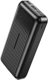 Зовнішній портативний акумулятор XO PB302 20000mAh Black