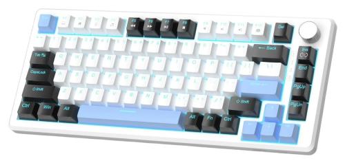 Клавіатура MageGee MK-Star 75 Brown Switch Black Blue White (6971969727953-UA)