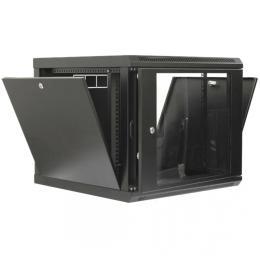 Серверна шафа Viatec 19 9U 600x500x507мм акрилове скло Black