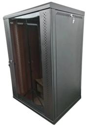 Шафа 21U, EServer 600х600х1036 скло, чорна (ES-Е2160B)