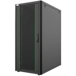 Серверна шафа Mirsan 19, 26U, GTV Black скляні двері, 600x1000 мм, максимально 2000 кг (MR.GTV26U61DE.01)