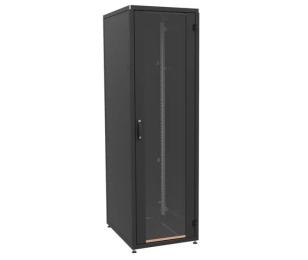Серверна шафа Zpas 19, 42U, SZB IT Black передні скляні двері, 600x800 мм, максимально 1000кг (W-IT-426080-69AA-2-161FB)
