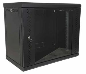 Серверна шафа EServer 9U Black 600х500х503 (Ш*Г*В), скло, (ES-Е950B)