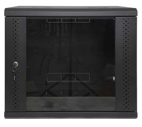 Серверна шафа EServer 9U Black 600х600х503 (Ш*Г*В), скло (ES-Е960B)
