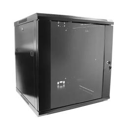 Серверна шафа Hypernet 12U 19 600x450, glass door Black (WMNC-12U-FLAT-BLACK)