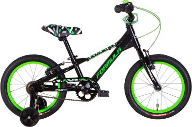Велосипед AL 16 Formula Kid SLIM Vbr FR 8,5 Black Green 2026 (OPS-FRK-16-255)